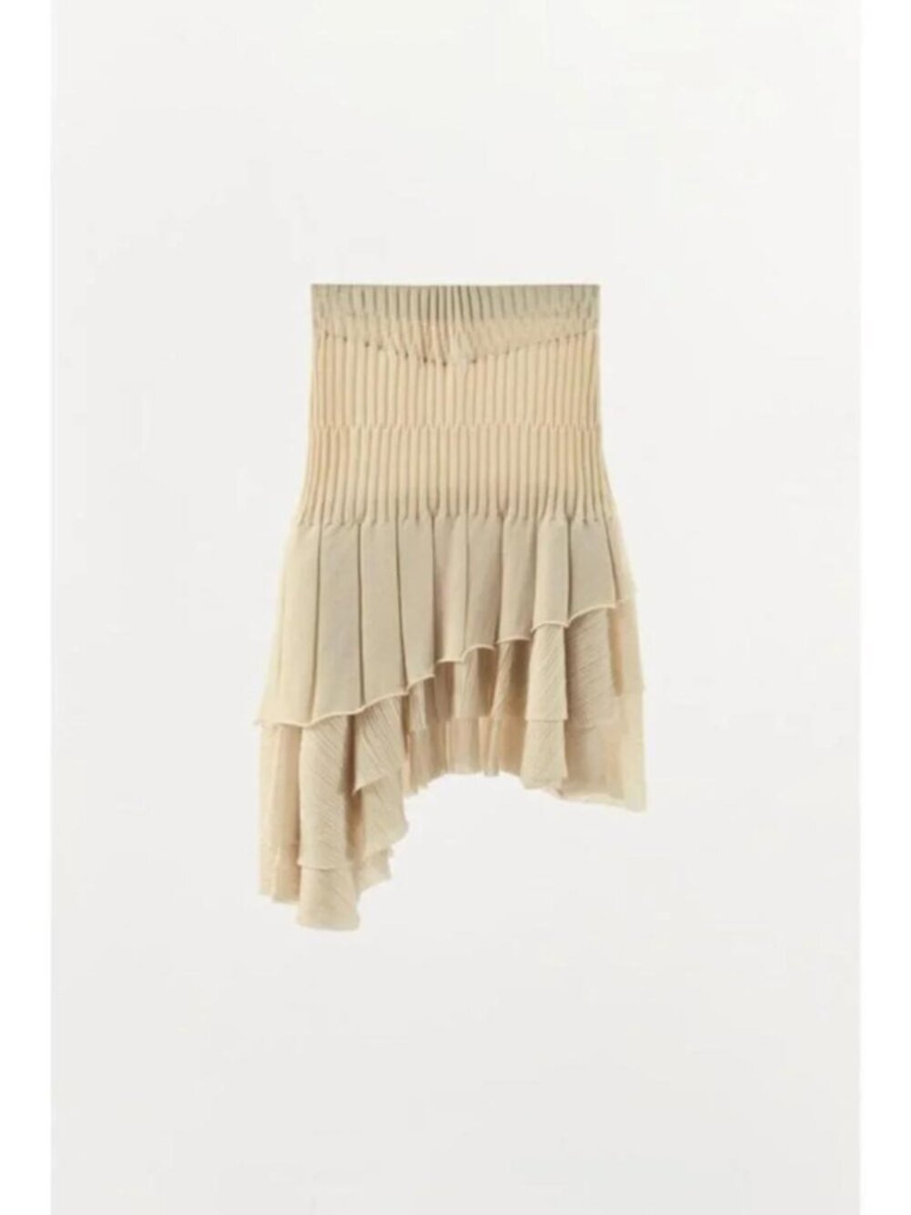 ZARA COMBINED ASYMMETRIC KNIT SKIRT 1223/709/075